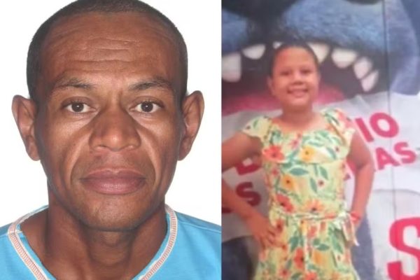 Claudinei Silva, de 42 anos, e Olga Beatriz Santos da Silva, de 12 anos — Foto: Reprodução