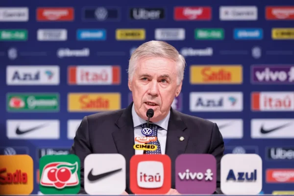 Carlo Ancelotti em sua oitava convocação de Seleção Brasileira para os amistosos em Singapura
Rafael Ribeiro/CBF