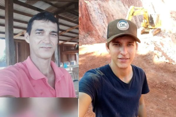 Osmir Zeferino, de 48 anos, e o filho dele, Matheus Paes Zeferino, de 20 anos, foram assassinados no garimpo de Aripuanã — Foto: Facebook/Reprodução