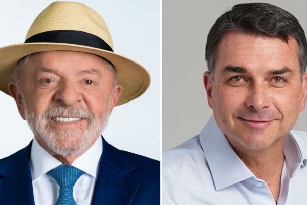 Montagem - Reprodução/Instagram/@lulaoficial e Reprodução/Instagram/@flaviobolsonaro